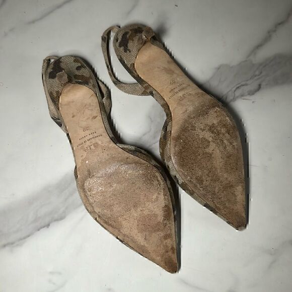 SJP Sarah Jessica Parker Simplicity camo kitten heels fawn 8.5 - Picture 4 of 6